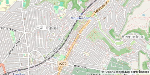 Map of Brighton, East Sussex