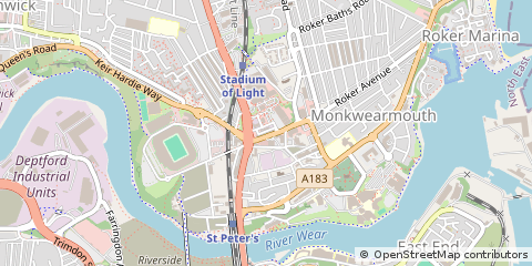 Map of Tyne & Wear, Tyne and Wear