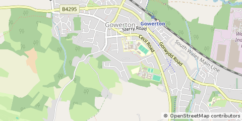 Map of Swansea, West Glamorgan