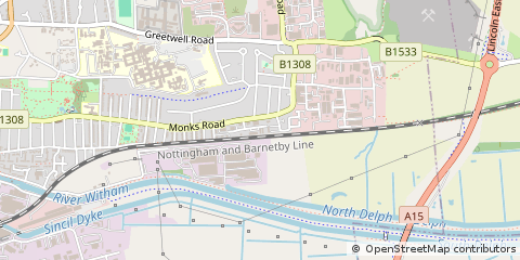 Map of Lincoln, Lincolnshire