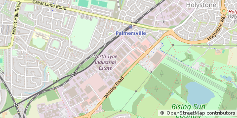Map of Benton, Newcastle Upon Tyne