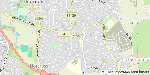 Map of Thornton Cleveleys, Lancashire