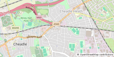 Map of Cheadle, Cheshire