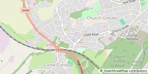 Map of Swadlincote, Derbyshire