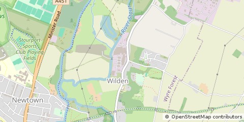 Map of Stourport-on-Severn, Worcestershire