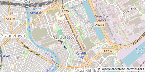 Map of Cardiff