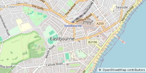 Map of Eastbourne, East Sussex
