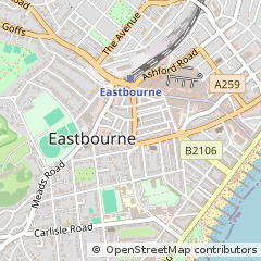 Map of Eastbourne, East Sussex