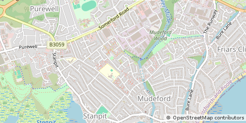 Map of Christchurch, Dorset