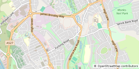 Map of Stoke on Trent, Staffordshire