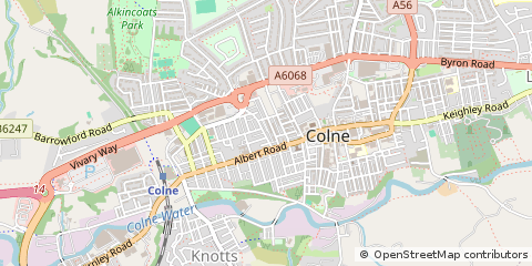 Map of Colne, Lancashire.
