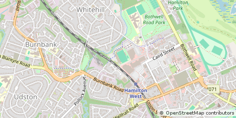 Map of Hamilton, Lanarkshire