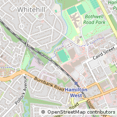 Map of Hamilton, Lanarkshire