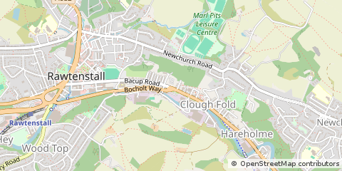 Map of Rossendale, Lancashire