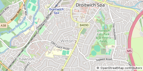 Map of Droitwich, Worcestershire