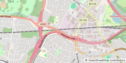 Map of Sharston, Manchester