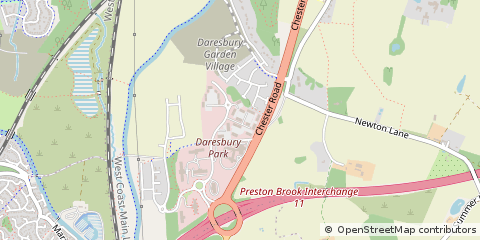 Map of Warrington