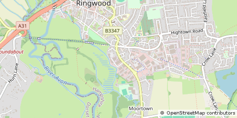 Map of Ringwood, Hampshire