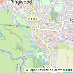 Map of Ringwood, Hampshire