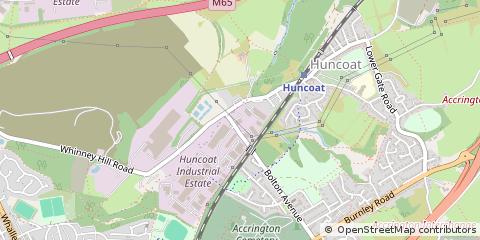 Map of Accrington, Lancashire