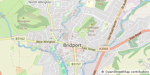 Map of Bridport, Dorset