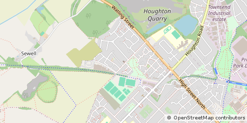 Map of Dunstable, Bedfordshire