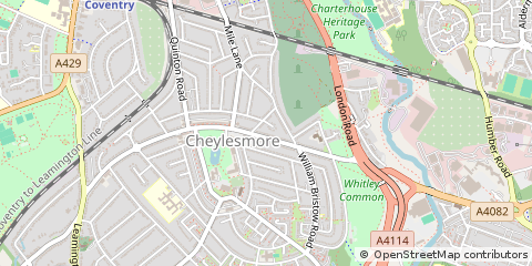 Map of Coventry, West Midlands