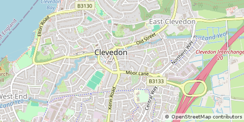 Map of Clevedon, North Somerset