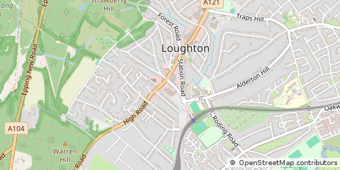 Map of Loughton, Essex