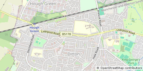 Map of Widnes, Cheshire