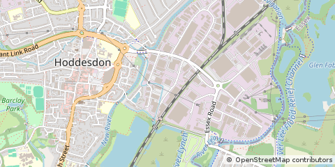 Map of Hoddesdon, Herts