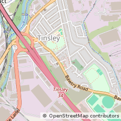 Map of Sheffield, South Yorkshire