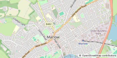 Map of Marlow, Buckinghamshire
