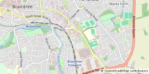 Map of Braintree, Essex