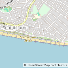 Map of Southbourne Bournemouth, Dorset