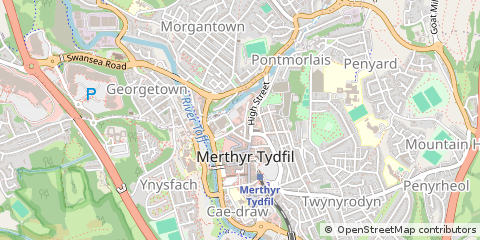 Map of Merthyr Tydfil