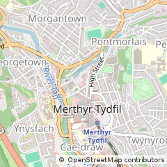 Map of Merthyr Tydfil