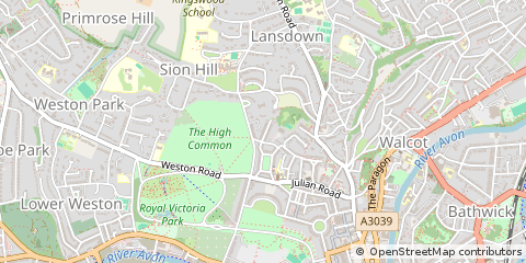 Map of Bath, Somerset
