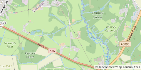 Map of Ower, Southampton Hants
