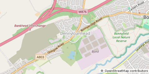 Map of Bonnybridge, Falkirk