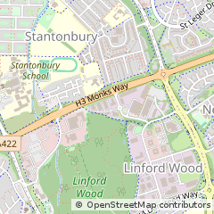 Map of Milton Keynes, Buckinghamshire