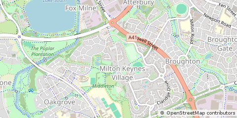 Map of Milton Keynes, Buckinghamshire