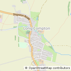 Map of Long Compton, Warwickshire