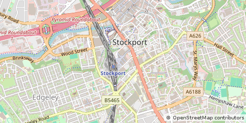 Map of Stockport, Cheshire