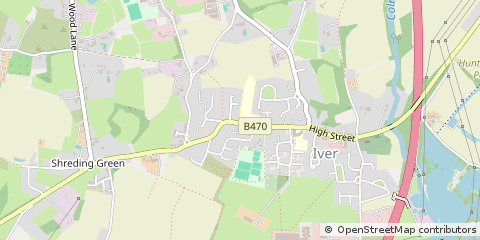 Map of Iver, Buckinghamshire