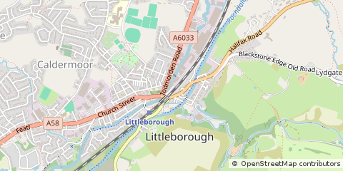 Map of Rochdale, Lancs