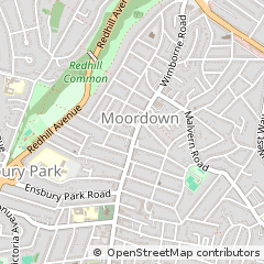 Map of Bournemouth, Dorset