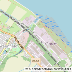 Map of Greenfield, Flintshire