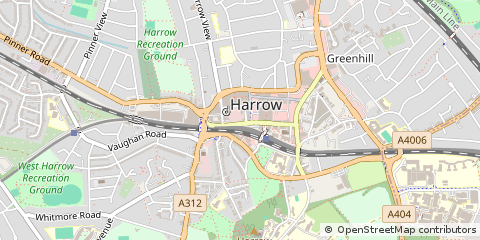 Map of Harrow, Middlesex