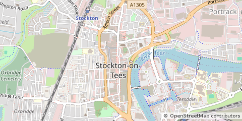 Map of Stockton-on-Tees